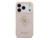 Guess Grained Big 4G & Classic Logo do iPhone 17 Pro różowy - 1365543 - zdjęcie 2